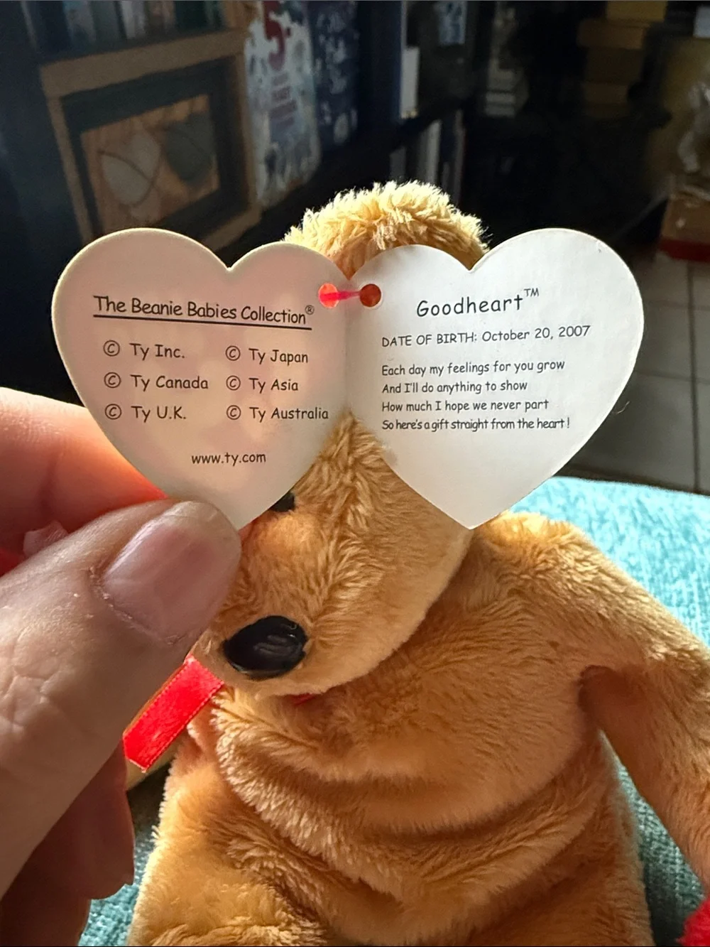 Ty Goodheart Teddy Bear Red Heart